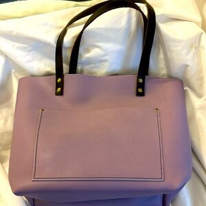 New Portland Leather Large Classic Tote in Lavender